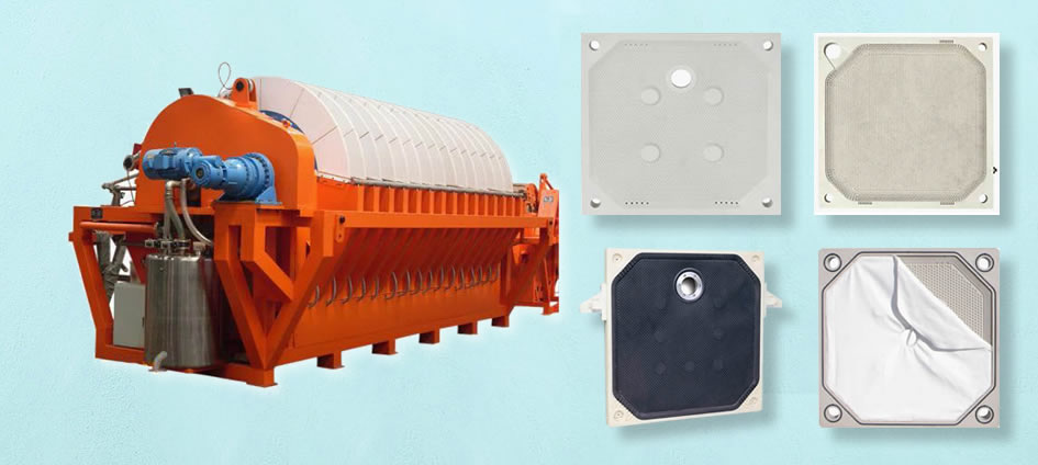 There is one filter press and four filter plates with different configurations.