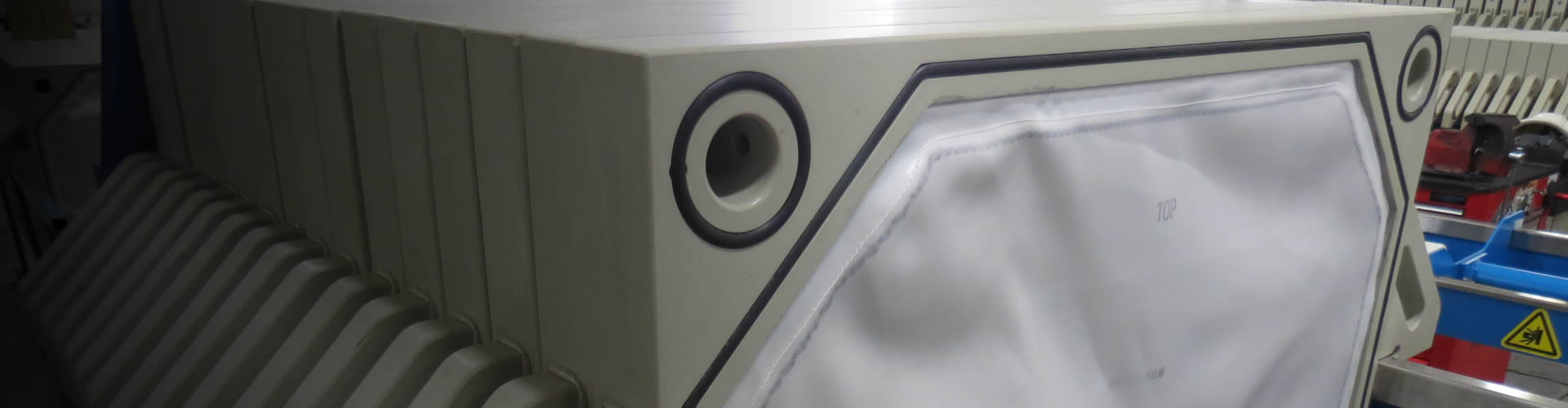 There are fifteen plate and frame filer plates on one filter press, installed with seal rings and filter cloth.