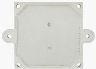 Chamber plate has four 'O' ring gaskets